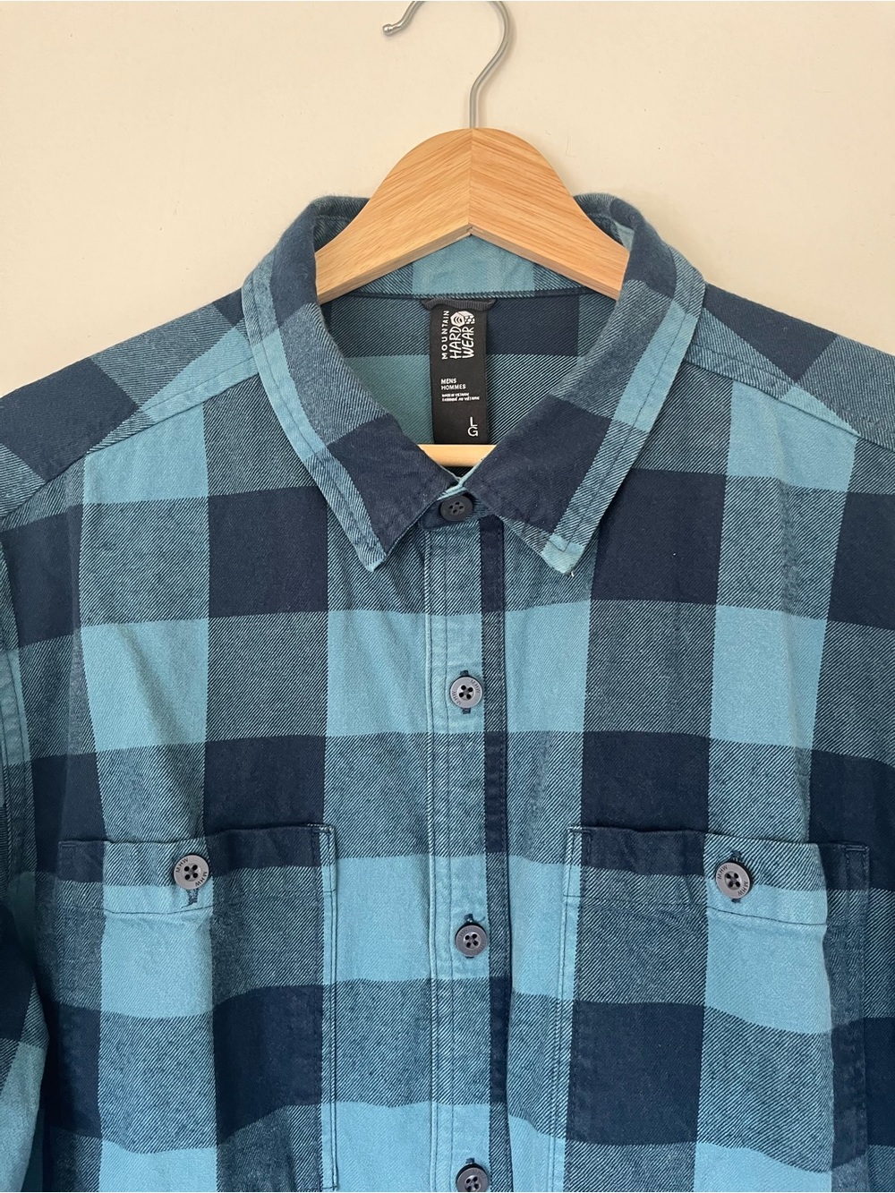 Mountain Hardwear Teal and Navy Plaid Men's Shirt